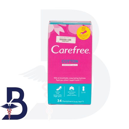 CAREFREE BREATHABLE COTTON 34 PADS