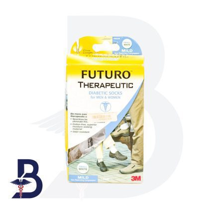 FUTURO DIABETIC SOCKS MILD SMALL WHITE 4
