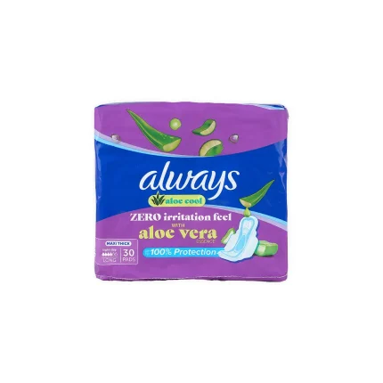 ALWAYS MAXI THICK ALOE COOL ALOE VERA  30 PCS
